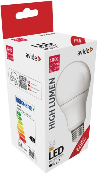 Avide LED Globe A60 13W E27 CW 6400K | BR (SKU:ABG27CW-13W-AP) Gömb