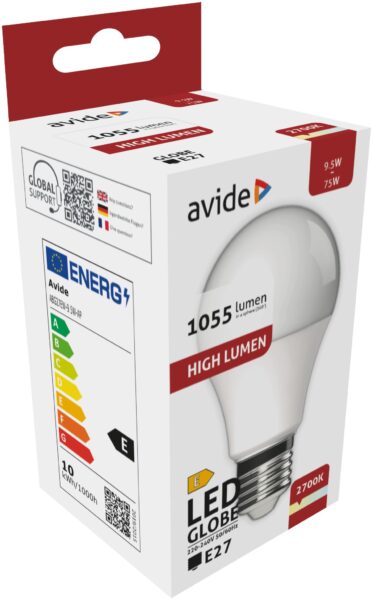 Avide LED Globe A60 9.5W E27 EW 2700K | BR (SKU:ABG27EW-9.5W-AP) LED izzók Avide LED Globe A60 9.5W E27 EW 2700K | BR (SKU:ABG27EW-9.5W-AP) LED izzók