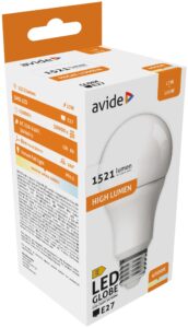 Avide LED Globe A60 13W E27 NW 4000K | BR (SKU:ABG27NW-13W-AP) Gömb