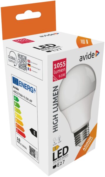 Avide LED Globe A60 9.5W E27 NW 4000K | BR (SKU:ABG27NW-9.5W-AP) LED izzók Avide LED Globe A60 9.5W E27 NW 4000K | BR (SKU:ABG27NW-9.5W-AP) LED izzók