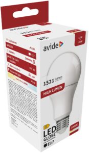 Avide LED Globe A60 13W E27 WW 3000K | BR (SKU:ABG27WW-13W-AP) Gömb