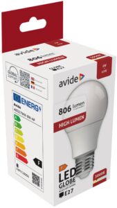 Avide LED Globe A60 8W E27 WW 3000K | BR (SKU:ABG27WW-8W-AP) Gömb