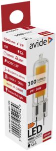 Avide LED 3W G4 COB 12V WW 3000K | BR (SKU:ABG4WW-3WN-COB) Kapszula