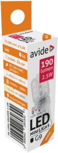 Avide LED 2.5W G9 NW 4000K | BR (SKU:ABG9NW-2.5W) Kapszula