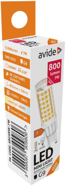 Avide LED 7W G9 NW 4000K | BR (SKU:ABG9NW-7W) LED izzók Avide LED 7W G9 NW 4000K | BR (SKU:ABG9NW-7W) LED izzók