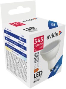 Avide LED Spot Alu+plastic 4W GU10 CW 6400K | BR (SKU:ABGU10CW-4W-AP) Szpot