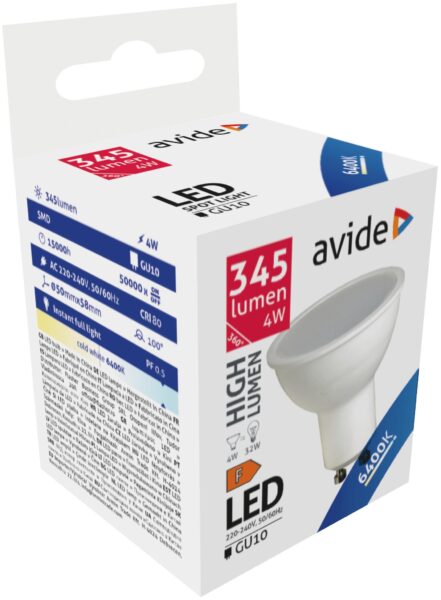 Avide LED R63 8W E27 CW 6400K | BR (SKU:ABR63CW-8W) LED izzók