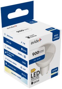 Avide LED Spot Alu+plastic 7W GU10 CW 6400K 900lm | BR (SKU:ABGU10CW-7W-HL) Szpot Avide LED Spot Alu+plastic 7W GU10 CW 6400K 900lm | BR (SKU:ABGU10CW-7W-HL) Szpot