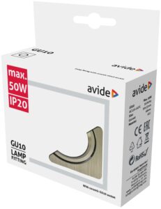 Avide GU10 Keret Négyzetes Alu | BR (SKU:ABGU10F-ALU-S) Alu