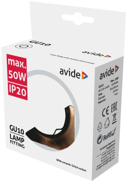 Avide GU10 Keret Domború Réz | BR (SKU:ABGU10F-C-CO) GU10 keretek Avide GU10 Keret Domború Réz | BR (SKU:ABGU10F-C-CO) GU10 keretek