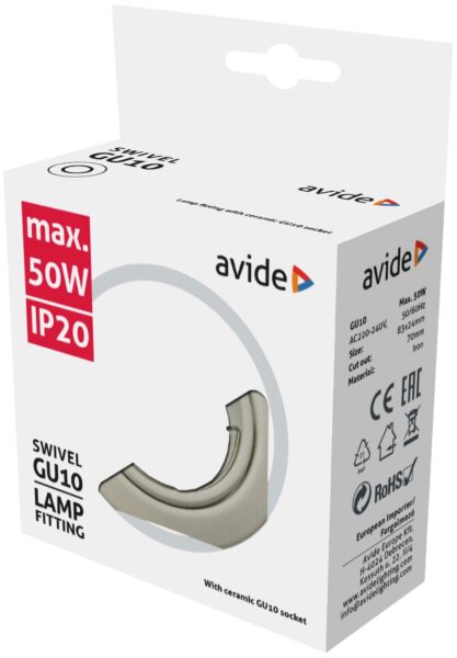 Avide GU10 Keret Domború Forgatható Króm | BR (SKU:ABGU10F-CS-CH) Forgatható Domború Avide GU10 Keret Domború Forgatható Króm | BR (SKU:ABGU10F-CS-CH) Forgatható Domború