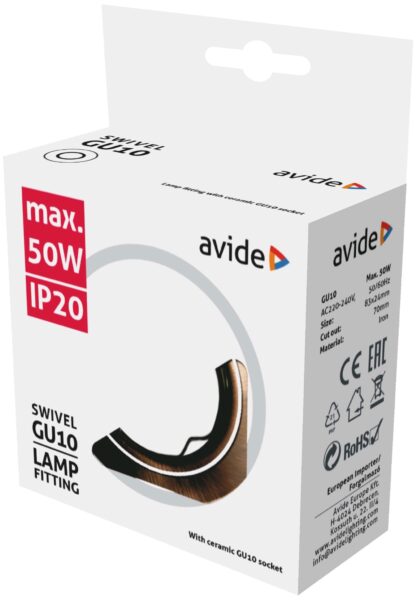 Avide GU10 Keret Domború Forgatható Réz | BR (SKU:ABGU10F-CS-CO) Forgatható Domború Avide GU10 Keret Domború Forgatható Réz | BR (SKU:ABGU10F-CS-CO) Forgatható Domború