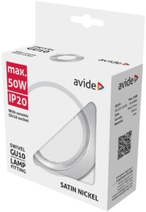 Avide GU10 Keret Normál Forgatható Szatén Nikkel | BR (SKU:ABGU10F-NS-SN) Forgatható