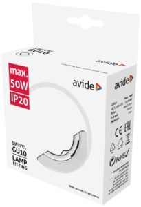 Avide GU10 Keret Normál Forgatható Fehér | BR (SKU:ABGU10F-NS-W) Forgatható