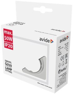 Avide GU10 Keret Négyzetes Forgatható Króm | BR (SKU:ABGU10F-SS-CH) Forgatható