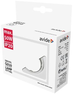 Avide GU10 Keret Négyzetes Forgatható Fehér | BR (SKU:ABGU10F-SS-W)