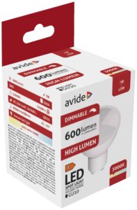 Avide LED Spot Plastic Fényerőszabályzós 7W GU10 WW 3000K | BR (SKU:ABGU10WW-7W-APD) Szpot