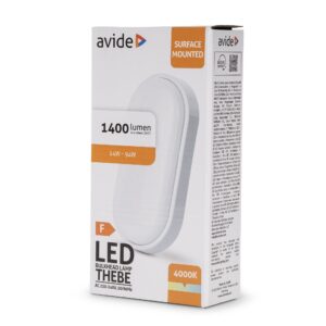 Avide Value Cseppálló Mennyezeti Lámpa Thebe Ovális IP54 14W NW 4000K Fehér | BR (SKU:ABHL54-O-14W-NW-THE-W) IP Védett