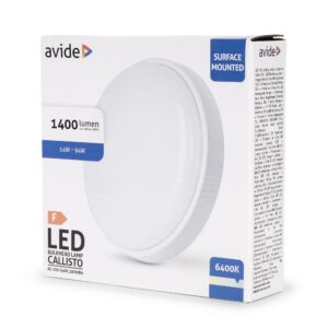 Avide Value Cseppálló Mennyezeti Lámpa Callisto Kerek IP54 14W CW 6400K fehér | BR (SKU:ABHL54-R-14W-CW-CAL-W) IP Védett