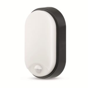 Avide Cseppálló Mennyezeti Lámpa Europa-R Kerek IP65 18W CCT Fekete/Fehér PIR | BR (SKU:ABHL65-R-18W-CCT-EUR-WOB-PIR) IP Védett