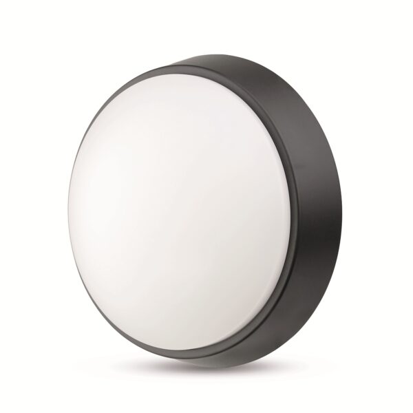 Avide Cseppálló Mennyezeti Lámpa Europa-R Kerek IP65 18W CCT Fekete/Fehér | BR (SKU:ABHL65-R-18W-CCT-EUR-WOB) IP Védett