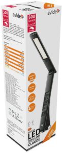 Avide LED Asztali Lámpa Üzleti Bőrhatású Claude Naptár Fekete 5W | BR (SKU:ABLDL-BLC-5W-BL) LEDes