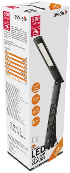 Avide LED Asztali Lámpa Üzleti Bőrhatású Naptár Claude Fekete 5W | BR (SKU:ABLDL-BLC-5W-BL) LEDes Avide LED Asztali Lámpa Üzleti Bőrhatású Naptár Claude Fekete 5W | BR (SKU:ABLDL-BLC-5W-BL) LEDes