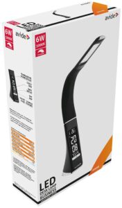 Avide LED Asztali Lámpa Üzleti Bőrhatású Naptár Fekete 6W | BR (SKU:ABLDL-BLC-6W-BL) LEDes