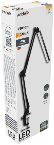 Avide LED Asztali Lámpa Felfogatható James 12W | BR (SKU:ABLDL-DM-12W) Asztali és állólámpák Avide LED Asztali Lámpa Felfogatható James 12W | BR (SKU:ABLDL-DM-12W) Asztali és állólámpák