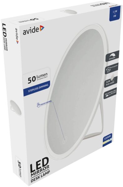 Avide LED Asztali Lámpa Világítós Sminktükör Kerek adapter nélkül | BR (SKU:ABLDL-M-R) LEDes Avide LED Asztali Lámpa Világítós Sminktükör Kerek adapter nélkül | BR (SKU:ABLDL-M-R) LEDes
