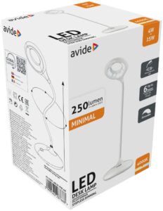 Avide LED Asztali Lámpa Minimal Fehér 4W | BR (SKU:ABLDL-MIN-4W) LEDes