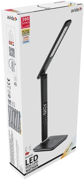 Avide LED Asztali Lámpa Irodai Bőrhatású Naptár Nathan Fekete 6W | BR (SKU:ABLDL-OLC-6W-BL) LEDes Avide LED Asztali Lámpa Irodai Bőrhatású Naptár Nathan Fekete 6W | BR (SKU:ABLDL-OLC-6W-BL) LEDes