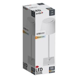 Avide LED Asztali Lámpa Feher USB 4W | BR (SKU:ABLDL-USB-W-4W)