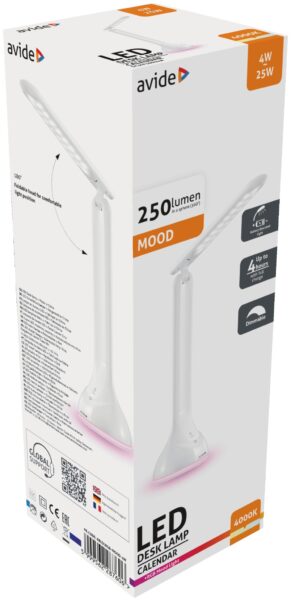 Avide LED Asztali Lámpa RGB Hangulatvilágítás Fehér 4W | BR (SKU:ABLDLRGB-MOOD-4W) LEDes Avide LED Asztali Lámpa RGB Hangulatvilágítás Fehér 4W | BR (SKU:ABLDLRGB-MOOD-4W) LEDes