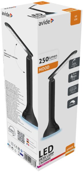 Avide LED Asztali Lámpa RGB Hangulatvilágítás Fekete 4W | BR (SKU:ABLDLRGB-MOOD-4W-BL) LEDes Avide LED Asztali Lámpa RGB Hangulatvilágítás Fekete 4W | BR (SKU:ABLDLRGB-MOOD-4W-BL) LEDes