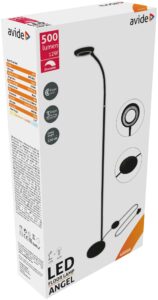 Avide LED Állólámpa Angel 12W NW Fekete | BR (SKU:ABLFL-12W-ANGEL-B)