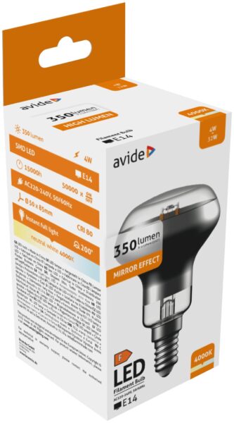 Avide LED Filament R50 4W E14 160° NW 4000K | BR (SKU:ABLFR50NW-4W) Speciális Avide LED Filament R50 4W E14 160° NW 4000K | BR (SKU:ABLFR50NW-4W) Speciális