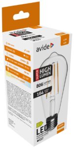 Avide LED Filament ST58 4.9W E27 NW 4000K Super High Lumen | BR (SKU:ABLFST58NW-4.9W-SHL) Speciális