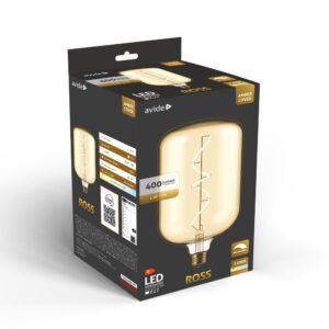 Avide LED Jumbo Filament Ross Amber 4.5W E27 2200K Fényerőszabályzós | BR (SKU:ABLJFA-4.5W-ROS) Jumbo