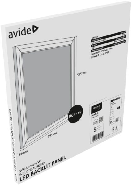 Avide LED Panel 600x600mm 30W NW 4000K 160lm/W Industrial Range Backlit | BR (SKU:ABLPBL600-30W-NW-IND) Industrial Avide LED Panel 600x600mm 30W NW 4000K 160lm/W Industrial Range Backlit | BR (SKU:ABLPBL600-30W-NW-IND) Industrial