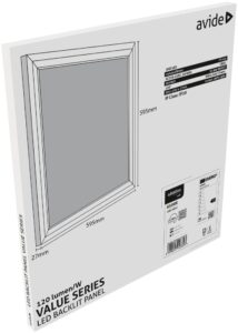 Avide LED Panel 600x600mm 40W CW 6400K 120lm/W Value Range Backlit | BR (SKU:ABLPBL600-40W-CW-VAL) Value
