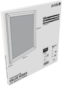 Avide LED Panel 600x600mm 40W WW 3000K 120lm/W Value Range Backlit | BR (SKU:ABLPBL600-40W-WW-VAL) Value