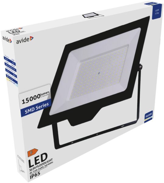 Avide LED Reflektor Slim SMD 150W CW 6400K | BR (SKU:ABLRFLCW-150W) Reflektorok
