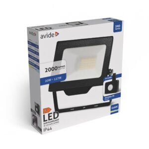 Avide LED Reflektor SMD 20W CW 6400K Opc.PIR | BR (SKU:ABLRFLCW-20W-OPIR) OPIR