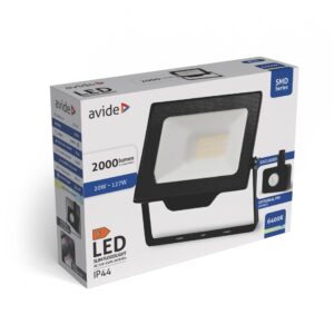 Avide LED Reflektor SMD 20W CW 6400K Gyorscsat.+Opc.PIR | BR (SKU:ABLRFLCW-20WQC-OPIR) OPIR