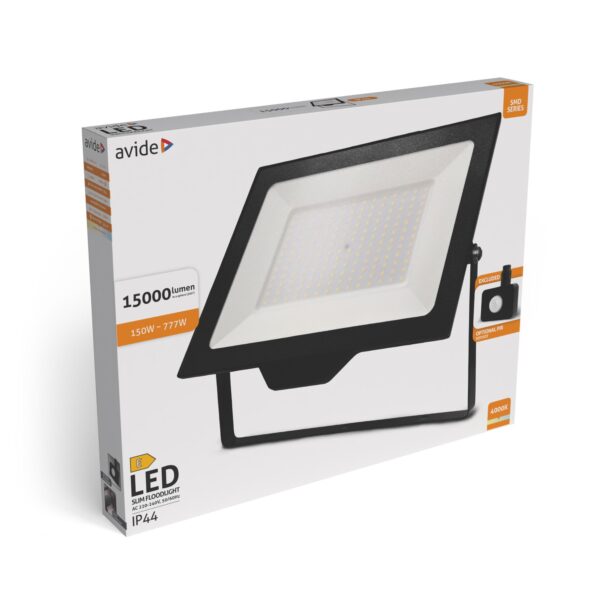 Avide LED Reflektor SMD 150W NW 4000K Opc.PIR | BR (SKU:ABLRFLNW-150W-OPIR) OPIR