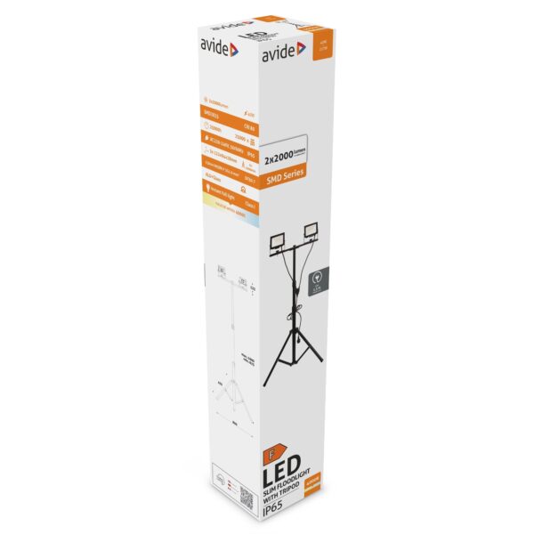 Avide LED Reflektor Slim SMD 2x20W NW 4000K 2 fej Tripoddal | BR (SKU:ABLRFLNW-20W-TRIPOD-D) Egyéb Avide LED Reflektor Slim SMD 2x20W NW 4000K 2 fej Tripoddal | BR (SKU:ABLRFLNW-20W-TRIPOD-D) Egyéb