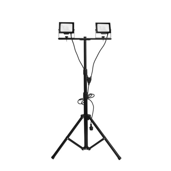 Avide LED Reflektor Slim SMD 2x30W NW 4000K 2 fej Tripoddal Opc. PIR | BR (SKU:ABLRFLNW-30W-TRIPOD-D-OPIR) Tripodos