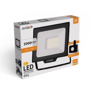Avide LED Reflektor SMD 30W NW 4000K Gyorscsat.+Opc.PIR | BR (SKU:ABLRFLNW-30WQC-OPIR) OPIR