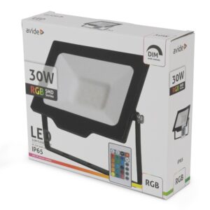 Avide LED Reflektor Slim SMD 30W RGB IR távirányítóval | BR (SKU:ABLRFLRGB-30W) Normál